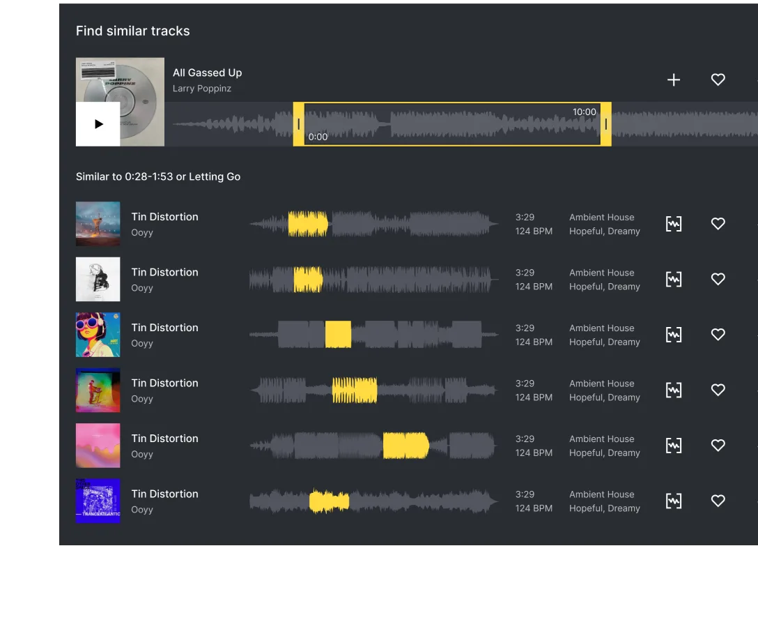 Epidemic Audio Reference feature