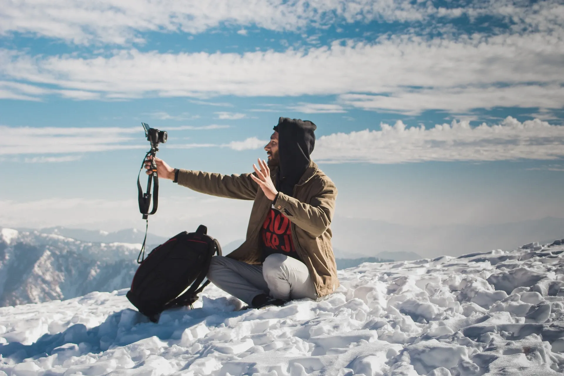 Taking photos on a travel camera 